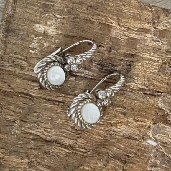 Judith Ripka Sterling Silver CZ Drop Earrings - Picture 5 of 13